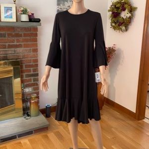 NWT Stylish black flared dress